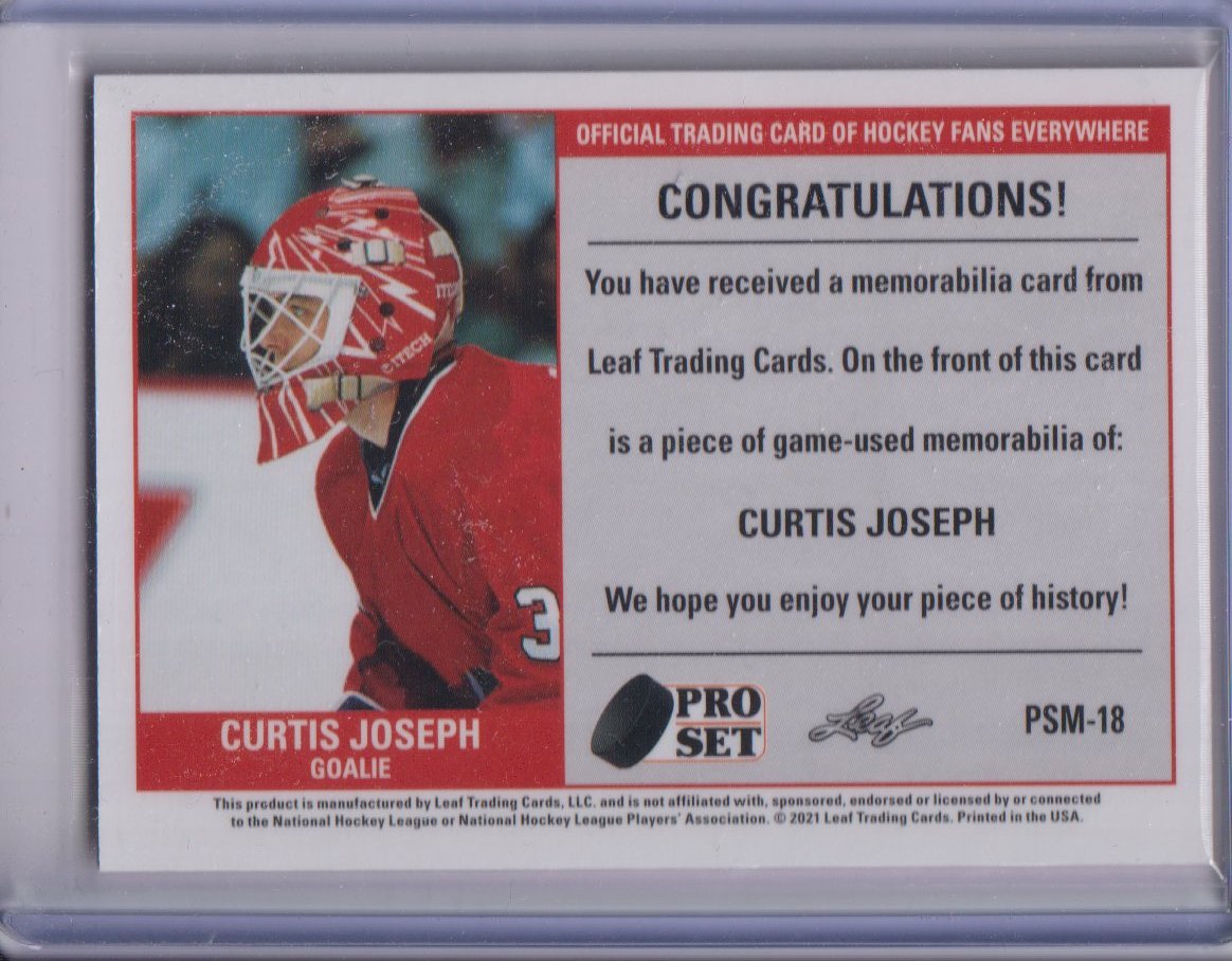 2021-22 Pro Set Memorabilia Red #PSM18 Curtis Joseph