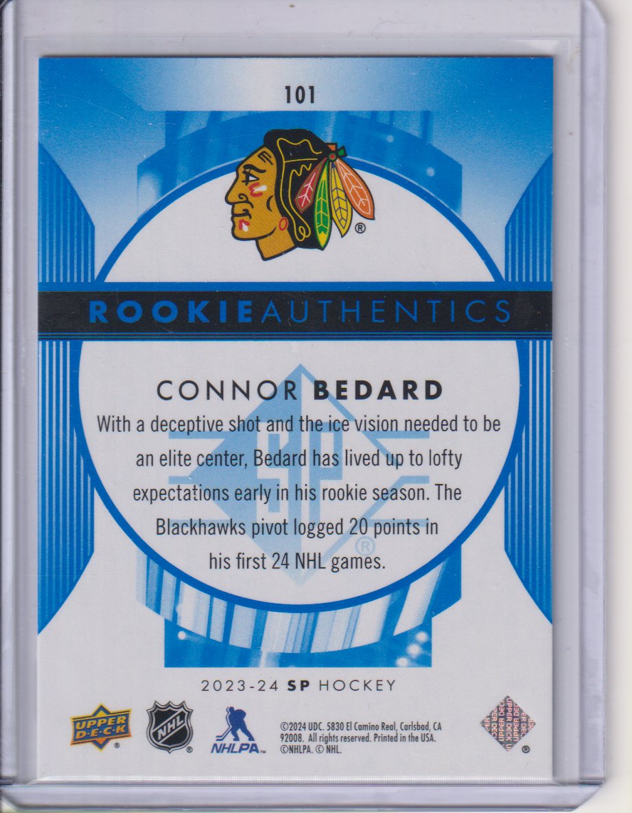 2023-24 SP Blue #101 Connor Bedard