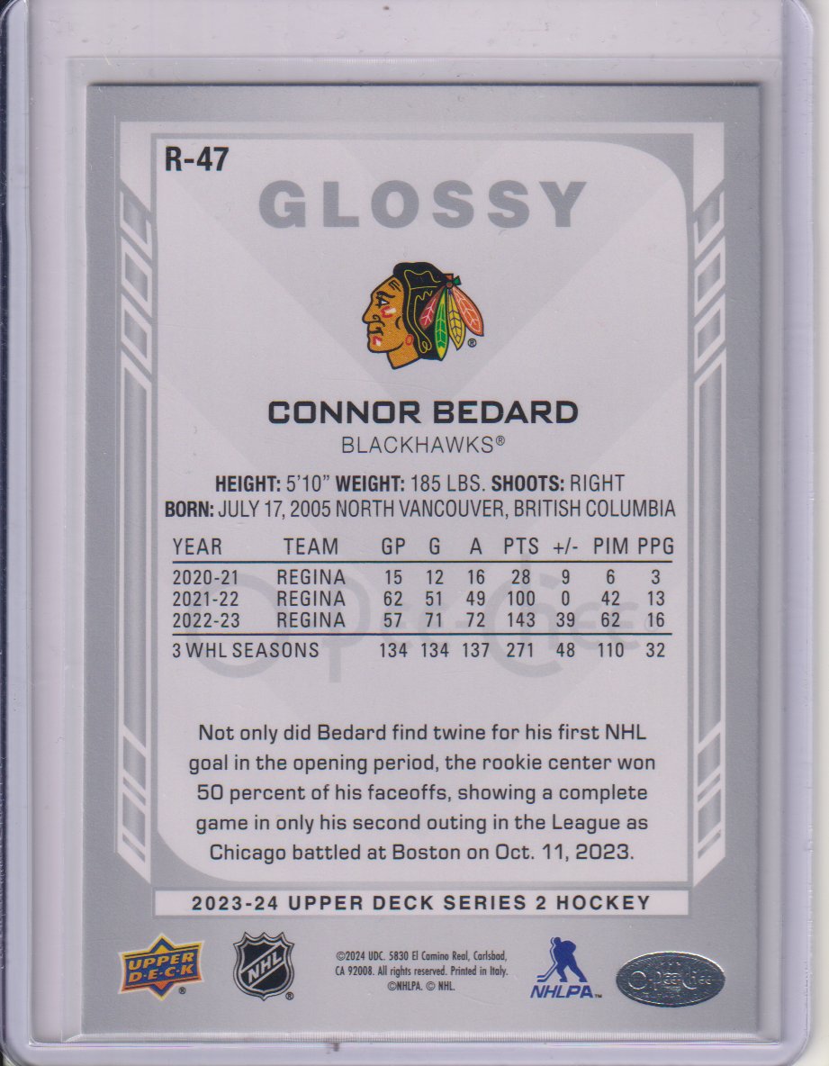 2023-24 Upper Deck OPC Glossy #R47 Connor Bedard