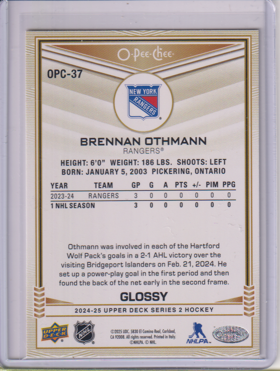 2024-25 Upper Deck O-Pee-Chee Glossy #OPC37 Brennan Othmann