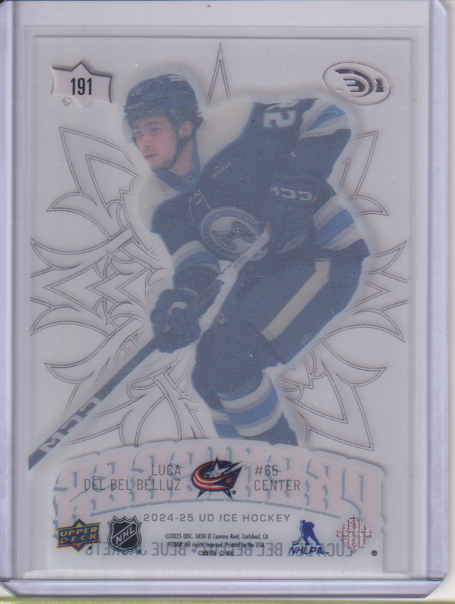 2024-25 Upper Deck Ice #191 Luca Del Bel Belluz 744/799