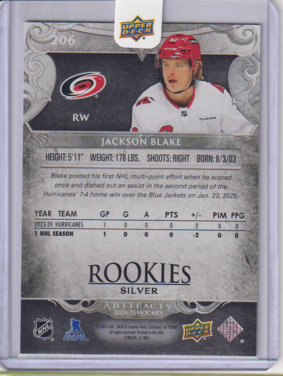 2024-25 Artifacts Jackson Blake #206 RC #678/899